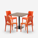 Zestaw stół Horeca 90x90cm i 4 krzesła do restauracji i barów Prince Model