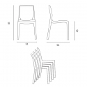 Zestaw 4 krzesła z polipropylenu i stół Horeca 90x90cm Jasper White 