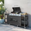 Grill gazowy ze stali nierdzewnej, 4 palniki + zlew Tartara Fr Oferta