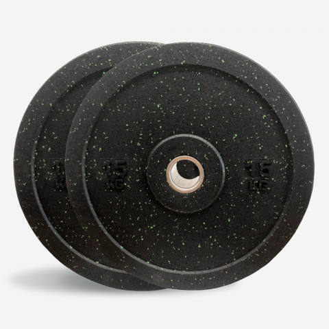 2 x 15 kg dyski guma obciążniki sztanga olimpijska Bumper HD Dot Promocja