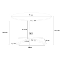Komplet ogrodowy: 2 krzesła, nowoczesny design, okrągły stół 70 cm, stal Remos 