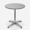 Komplet ogrodowy: 2 krzesła, nowoczesny design, okrągły stół 70 cm, stal Remos Cechy