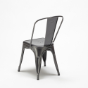 zestaw 2 krzesła Lix industrialny stół kwadratowy stal 70x70cm caelum Model