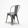 zestaw 2 krzesła Lix industrialny stół kwadratowy stal 70x70cm caelum Model