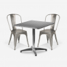 zestaw składany stół 70x70cm stal 2 krzesła vintage magnum Promocja