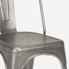 zestaw stół 70cm stal 2 krzesła vintage design taerium Model