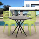 Zestaw stół 70x70cm i 2 krzesła nowoczesny design Cevis Dark Sprzedaż