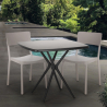 Zestaw stół 70x70cm i 2 krzesła design Regas Dark Sprzedaż