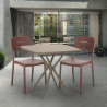 Zestaw stół z polipropylenu 70x70cm i 2 krzesła design Larum Sprzedaż