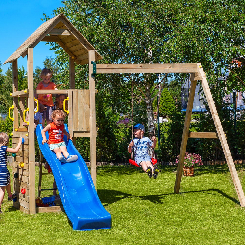 Wieża ze zjeżdżalnią huśtawka wspinaczka plac zabaw dla dzieci Carol-2 Promocja Wieża ze zjeżdżalnią huśtawka wspinaczka plac zabaw dla dzieci Carol-2 Promocja