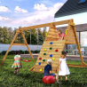 Podwójna huśtawka wspinaczka drewniany plac zabaw Spider King Rabaty