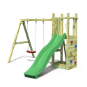 Plac zabaw dla dzieci zjeżdżalnia podwójna huśtawka wspinaczka Funny-3 DS Oferta
