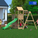 Drewniany ogrodowy plac zabaw dzieci zjeżdżalnia huśtawka wspinaczka Activer Sprzedaż