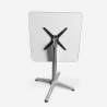 zestaw 2 krzesła industrialny stół kwadratowy stal 70x70cm caelum Rabaty