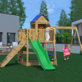 Zjeżdżalnia domek do zabawy wspinaczka podwójna huśtawka Treehouse Promocja