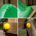 Zjeżdżalnia domek do zabawy wspinaczka podwójna huśtawka Treehouse Cechy