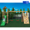 Ogrodowy plac zabaw podwójna huśtawka wspinaczka zjeżdżalnia dzieci Fleppi Sprzedaż