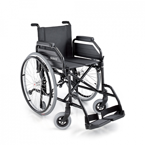 Lekki wózek inwalidzki z własnym napędem osoby starsze niepełnosprawne S12 Surace Promocja