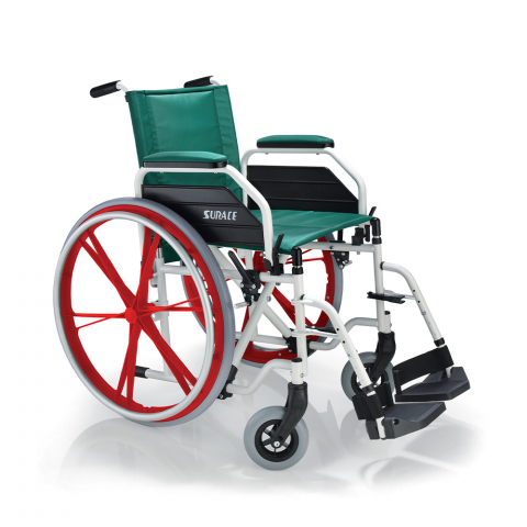 Lekki wózek inwalidzki dla osób niepełnosprawnych z napędem Itala Surace Promocja