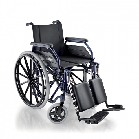 Składany wózek inwalidzki z własnym napędem dla starszych osób niepełnosprawnych z podnóżkami 500 Surace Promocja