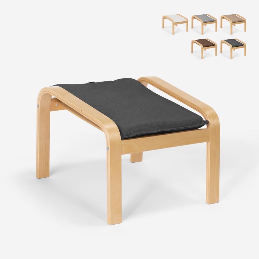Podnóżek pufa do salonu z drewna skandynawski design Sylt Promocja Podnóżek pufa do salonu z drewna skandynawski design Sylt Promocja