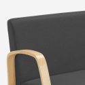 Materiałowa kanapa z drewnianą podstawą, do salonu lub studia Esbjerg 