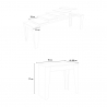 Rozkładany stół konsolowy 90x42-302 cm z białego drewna Isotta Katalog