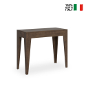 Wysuwany drewniany stół konsolowy do jadalni 90x48-296cm Isotta Noix Sprzedaż