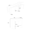Rozkładany stół do jadalni i pokoju 78x47-299 cm antracyt Allin Report Wybór