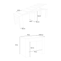 Rozkładany drewniany stolik do pokoju lub jadalni 90x47-299 cm Allin Noix Wybór