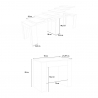 Rozkładany drewniany stolik do pokoju lub jadalni 90x47-299 cm Allin Noix Wybór