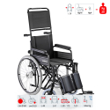 Wózek inwalidzki dla osób niepełnosprawnych i starszych z podnóżkiem 600 Surace Oferta