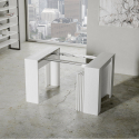 Rozkładany stół konsolowy 90x48-296 cm biały drewniany Venus Sprzedaż