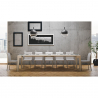 Rozkładany stół konsolowy 90x42-302 cm z białego drewna Isotta Rabaty