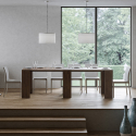 Rozkładany drewniany stolik do pokoju lub jadalni 78x47-299 cm Allin Noix Katalog