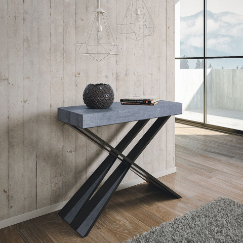 Rozkładany stół konsolowy 90x40-300 cm nowoczesny Diago Concrete