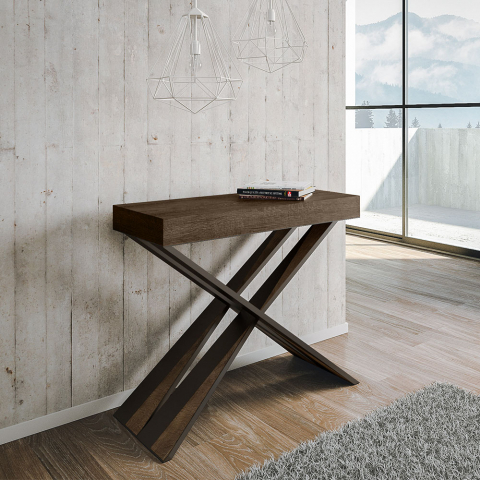 Rozkładany stół konsolowy 90x40-300cm nowoczesny drewniany Diago Noix