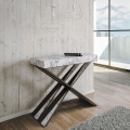 Rozkładany stół konsolowy z marmuru 90x40-300 cm Diago Marble Promocja