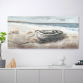 Obraz pejzaż morze natura ręcznie malowany na płótnie 110x50cm Boat Promocja