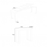 Rozkładany nowoczesny stół konsolowy 90x40-300 cm drewno metal Tecno Oak Katalog