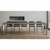 Rozkładany nowoczesny stół konsolowy 90x40-300 cm drewno metal Tecno Oak Rabaty