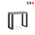 Wysuwany stół konsolowy 90x40-300cm szary metalowy design Tecno Concrete Oferta