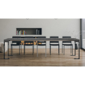 Wysuwany stół konsolowy 90x40-300cm szary metalowy design Tecno Concrete Rabaty