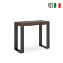 Wysuwany stół konsolowy o konstrukcji drewnianej i metalowej 90x40-300 cm Tecno Noix Oferta