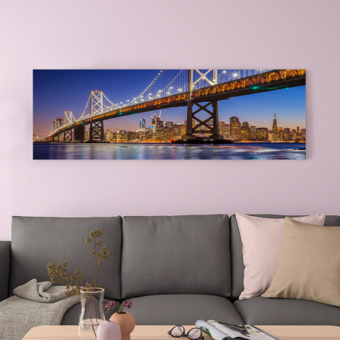 Obraz druk w wysokiej rozdzielczości miasto most 120x40cm Hello San Francisco