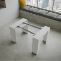 Wysuwany stół konsolowy 90x48-204 cm białe drewno Basic Small Sprzedaż