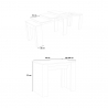 Wysuwany stół konsolowy 90x48-204 cm białe drewno Basic Small Katalog