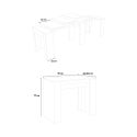 Rozkładany stół konsolowy 90x48-204cm nowoczesny antracytowy Basic Small Report Rabaty