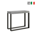 Rozkładany stół konsolowy 90x40-300cm nowoczesny szary Elettra Concrete Sprzedaż