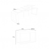 Rozkładany stół konsolowy 90x40-300cm nowoczesny szary Elettra Concrete Katalog